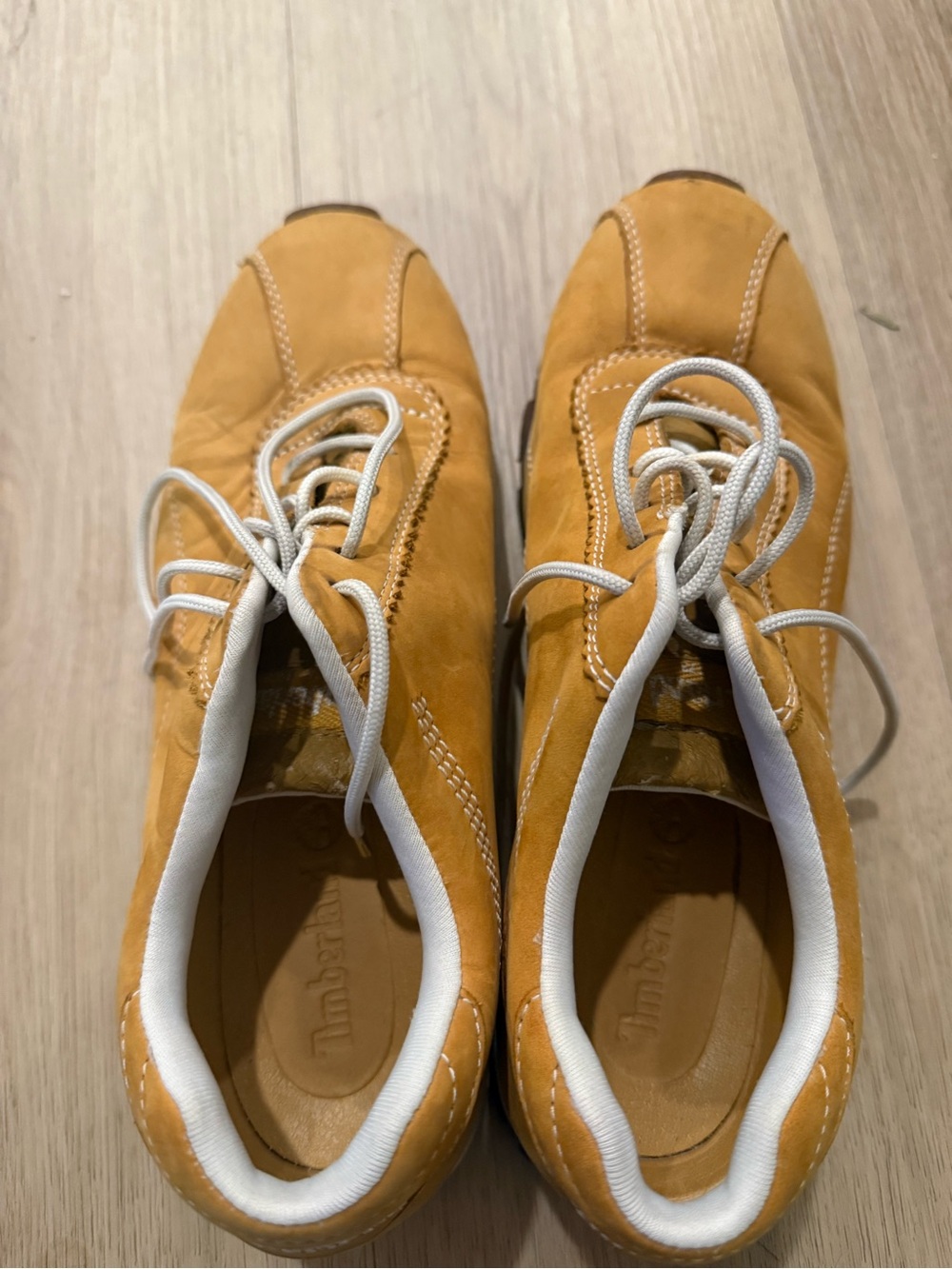 Vintage Timberland Men's Tan Nubuck Casual Lace-Up Shoes size 9